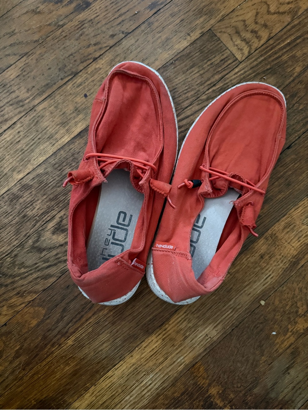 Hey Dude Women's Red Casual Canvas Loafers